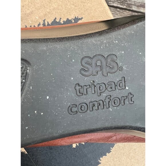 SAS Weave Slip-On Loafer Womens Size 9M Brown Leather Tripad Comfort Made in USA - Picture 8 of 9